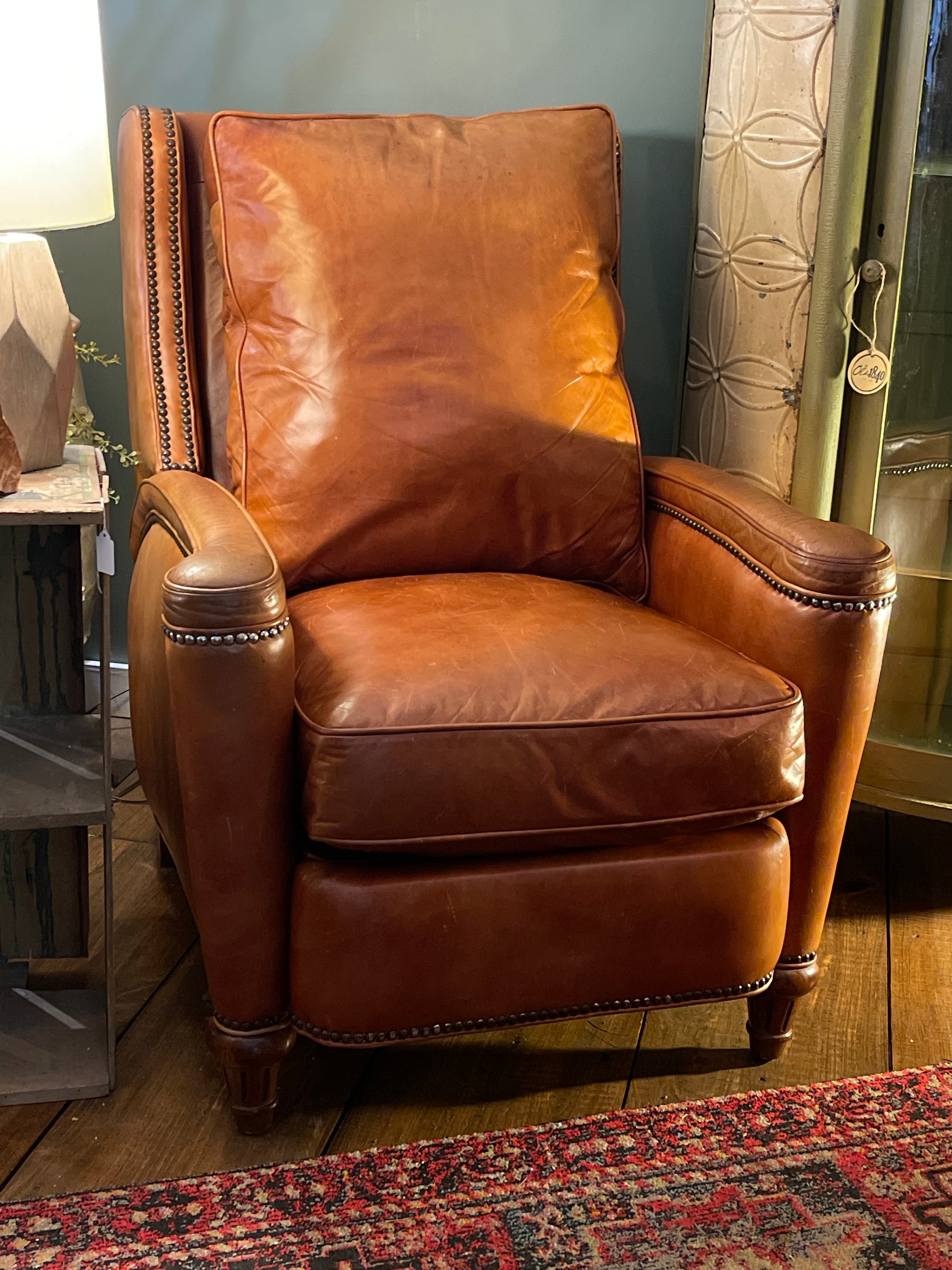 Vintage Hooker Furniture Seven Seas Leather Recliner – Down Blend Cushions