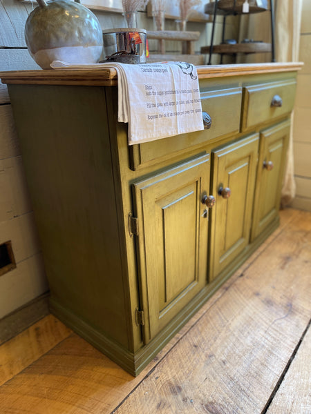 Vintage Sideboard Buffet | Sun Dried Olive