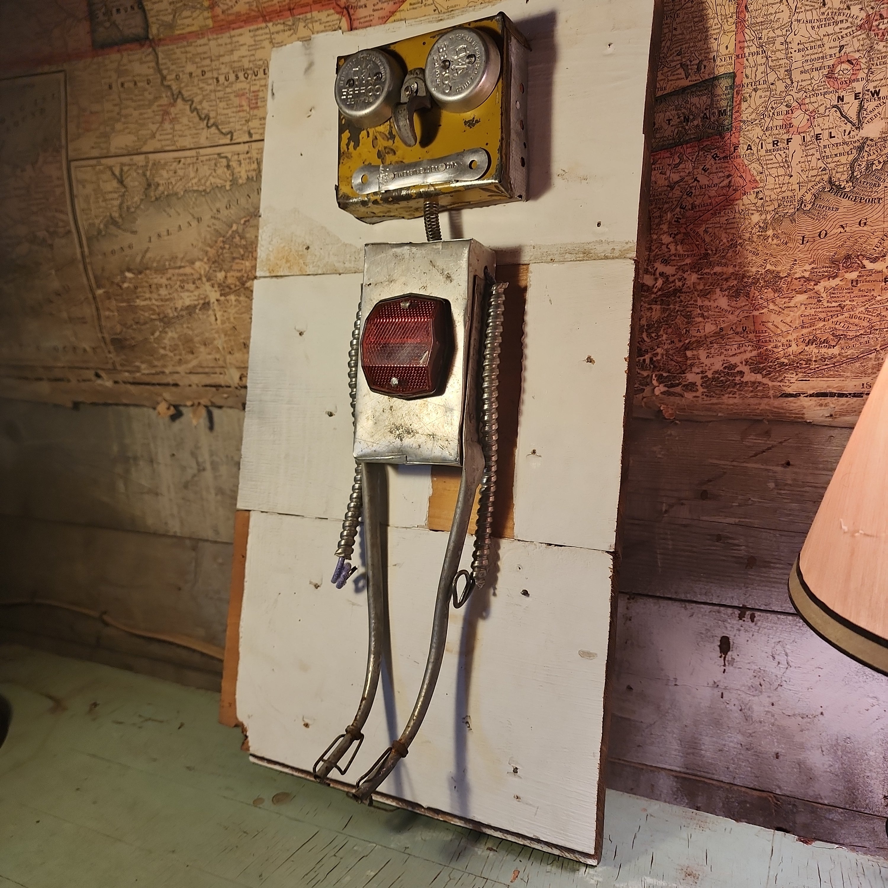 Handcrafted Metal Robot Folk Art Sculpture - 8 – Artwork by The Olde 1840