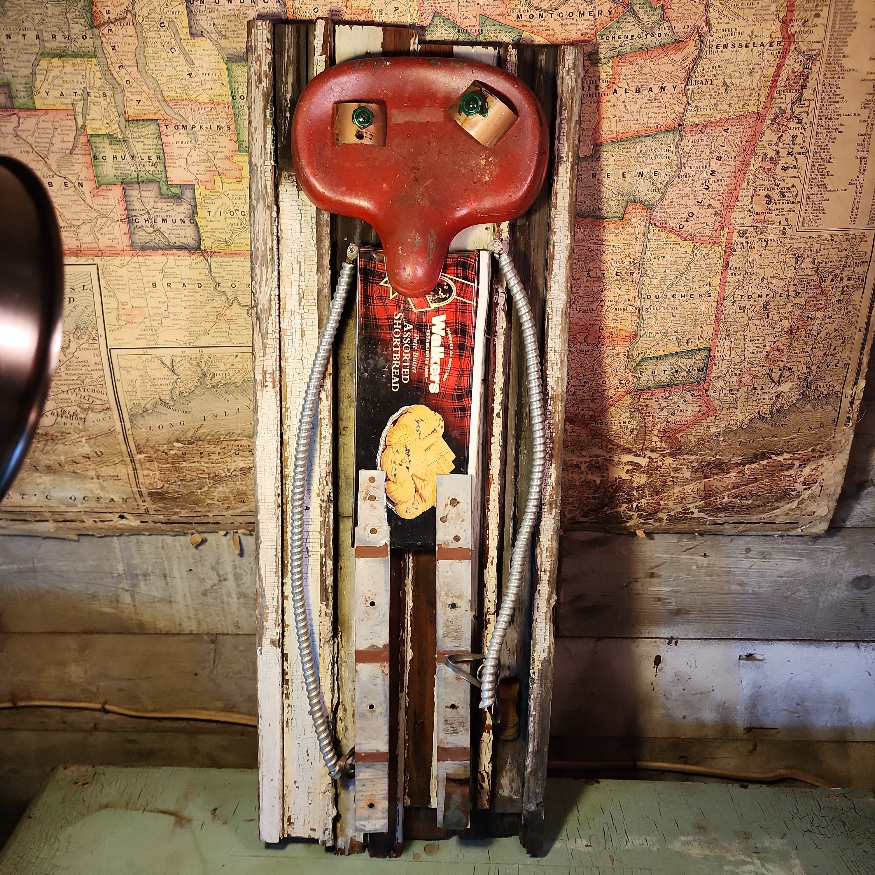 Handcrafted Metal Robot Folk Art Sculpture - 10 – Artwork by The Olde 1840