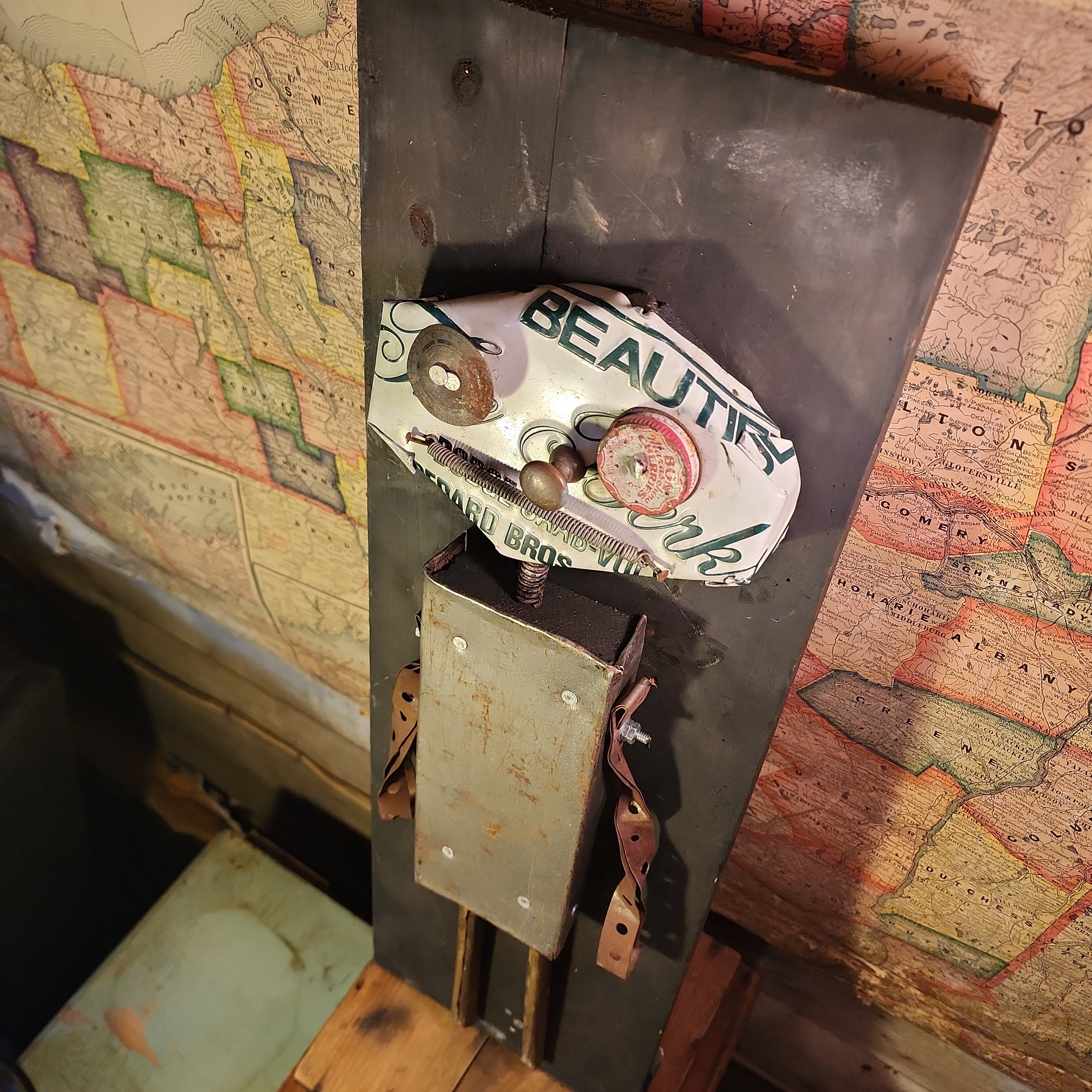 Handcrafted Metal Robot Folk Art Sculpture - 11 – Artwork by The Olde 1840