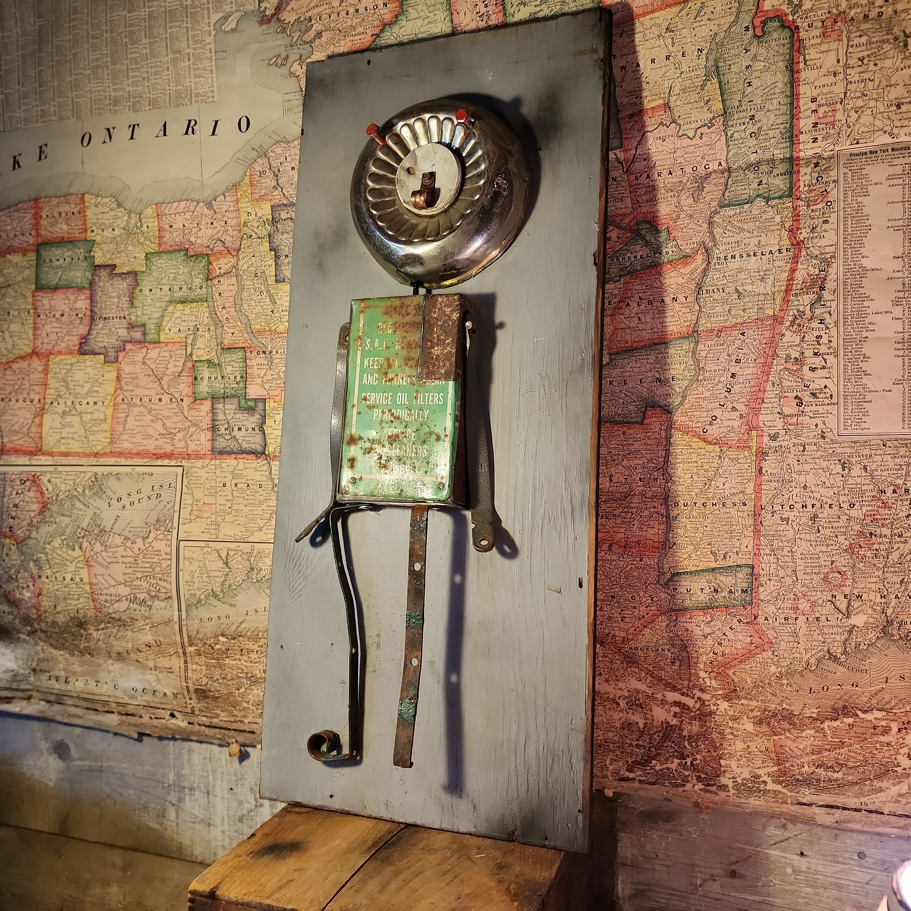 Handcrafted Metal Robot Folk Art Sculpture - 7 – Artwork by The Olde 1840