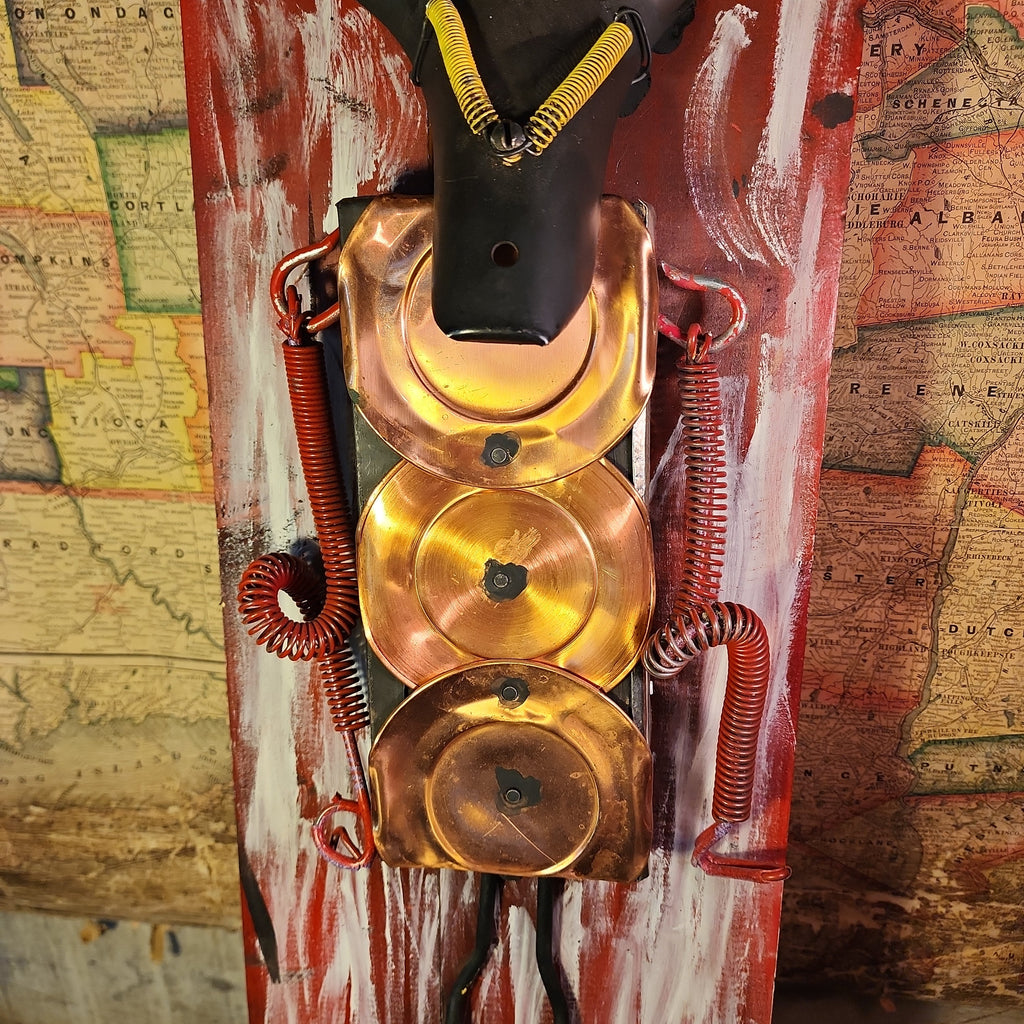 Handcrafted Metal Robot Folk Art Sculpture - 6 – Artwork by The Olde 1840