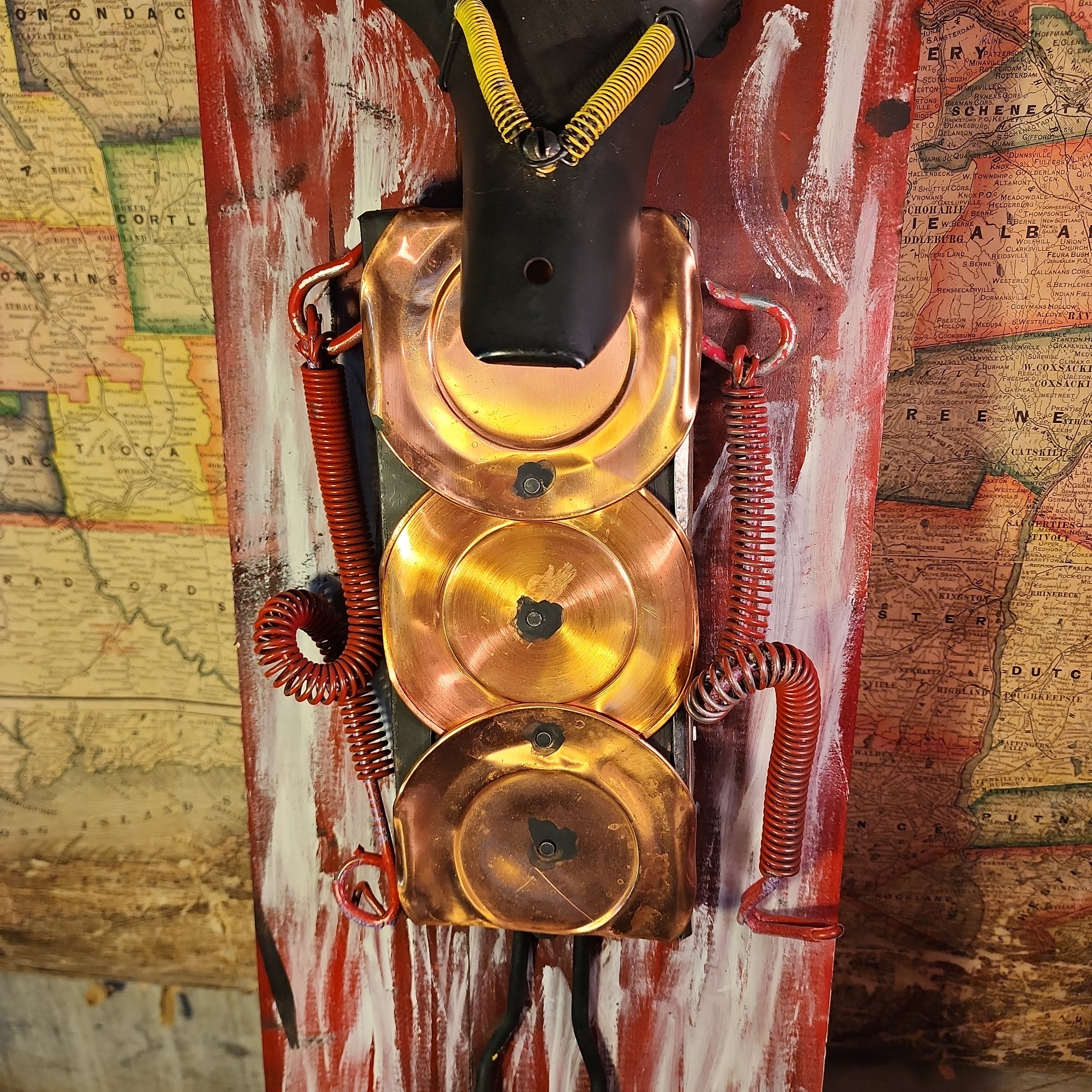 Handcrafted Metal Robot Folk Art Sculpture - 6 – Artwork by The Olde 1840