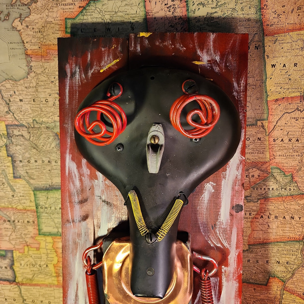 Handcrafted Metal Robot Folk Art Sculpture - 6 – Artwork by The Olde 1840