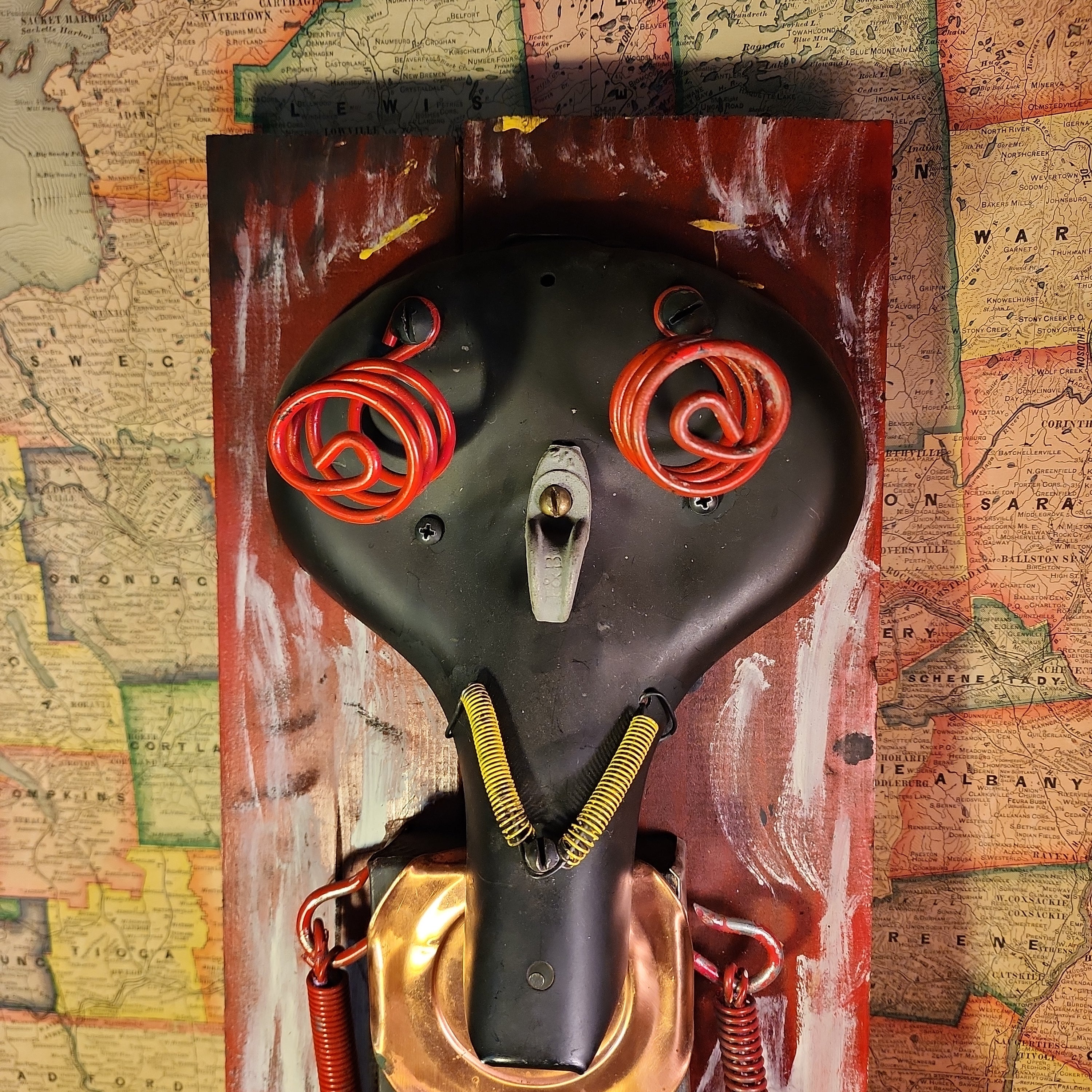 Handcrafted Metal Robot Folk Art Sculpture - 6 – Artwork by The Olde 1840