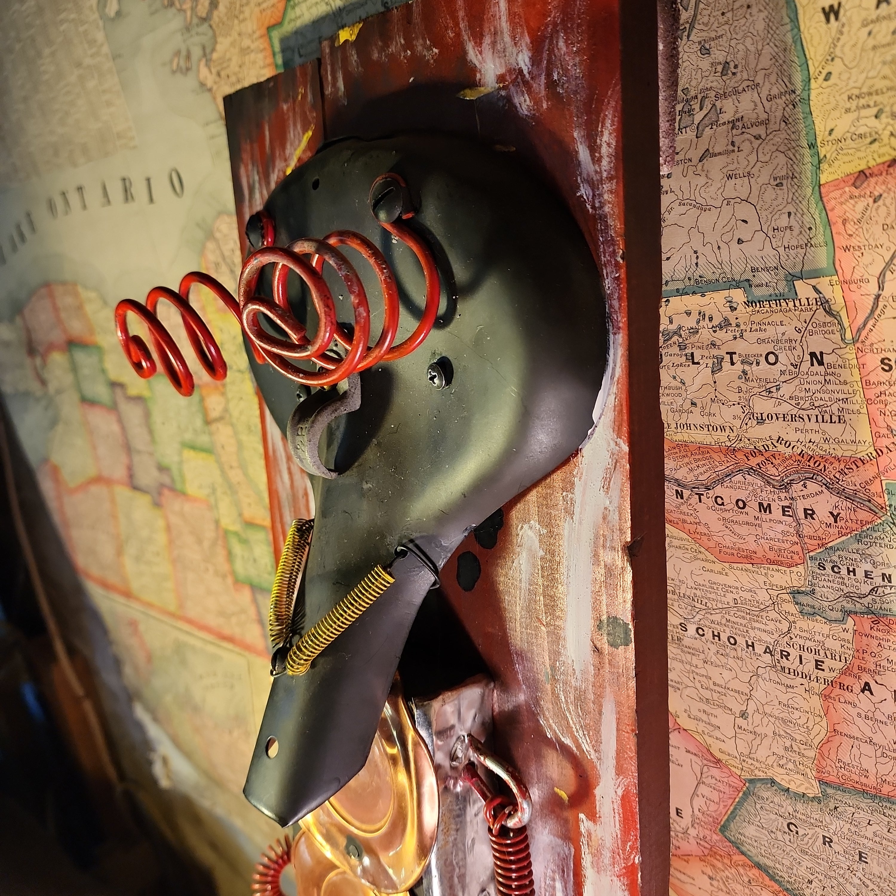 Handcrafted Metal Robot Folk Art Sculpture - 6 – Artwork by The Olde 1840