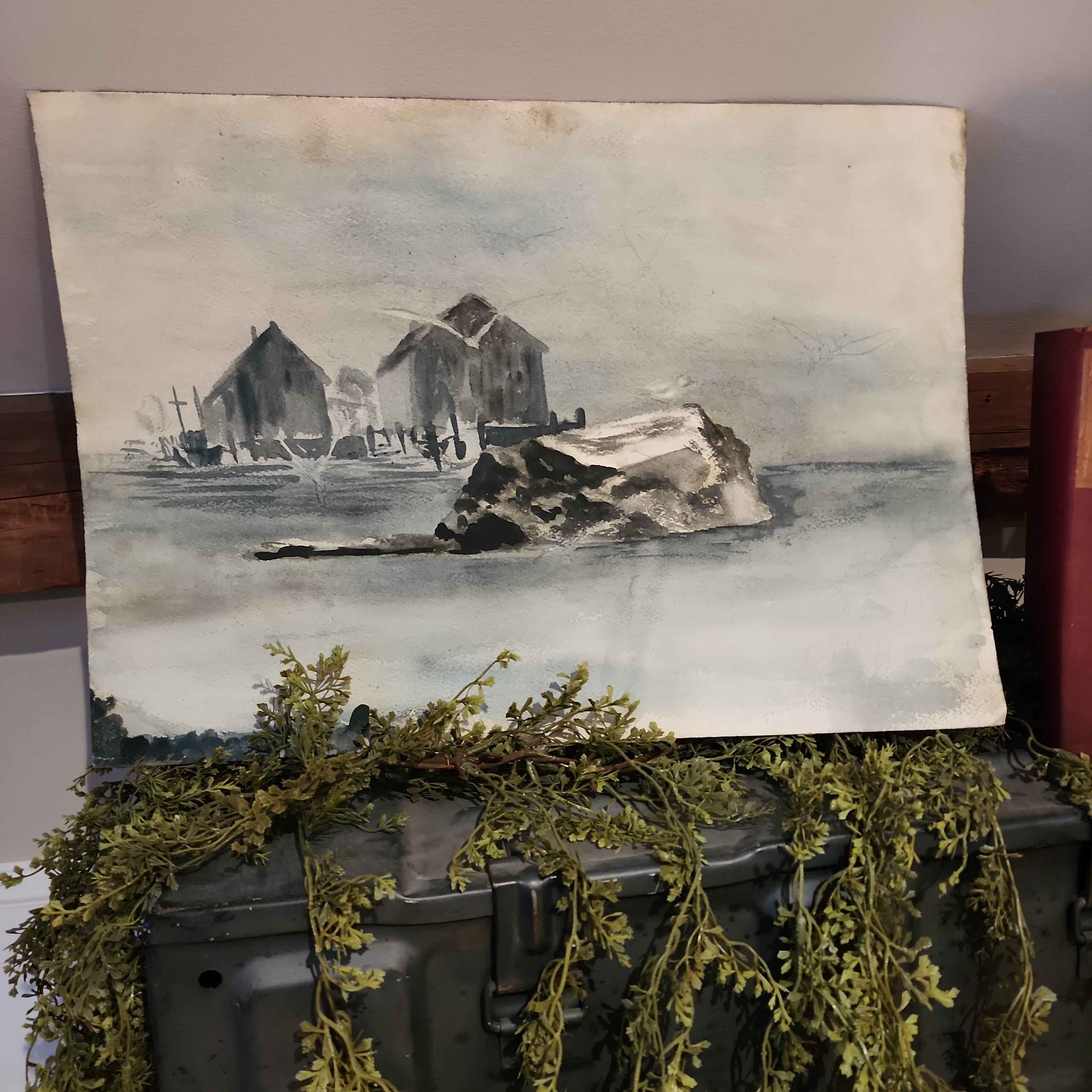 Vintage Watercolor Painting on Cotton Paper – by The Olde 1840