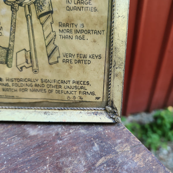 Framed Collectors Corner Key History Article