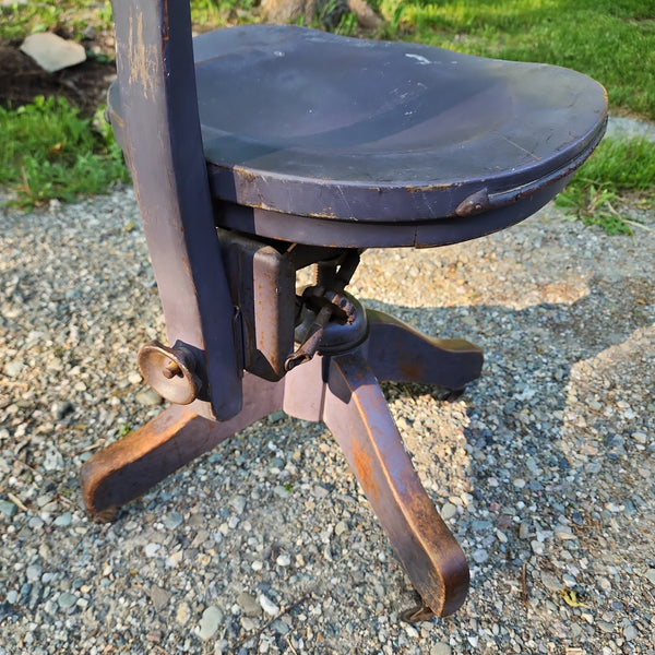 Vintage Desk Chair Solid Wood