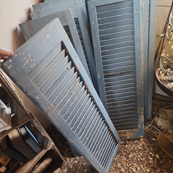 Vintage Blue Wood Shutters