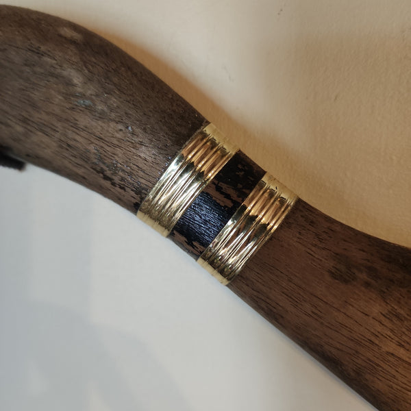 MidCentury Wood and Brass Geese