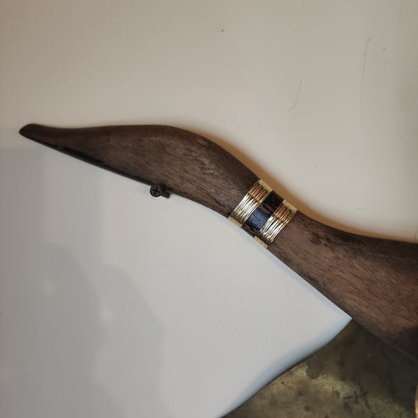 MidCentury Wood and Brass Geese