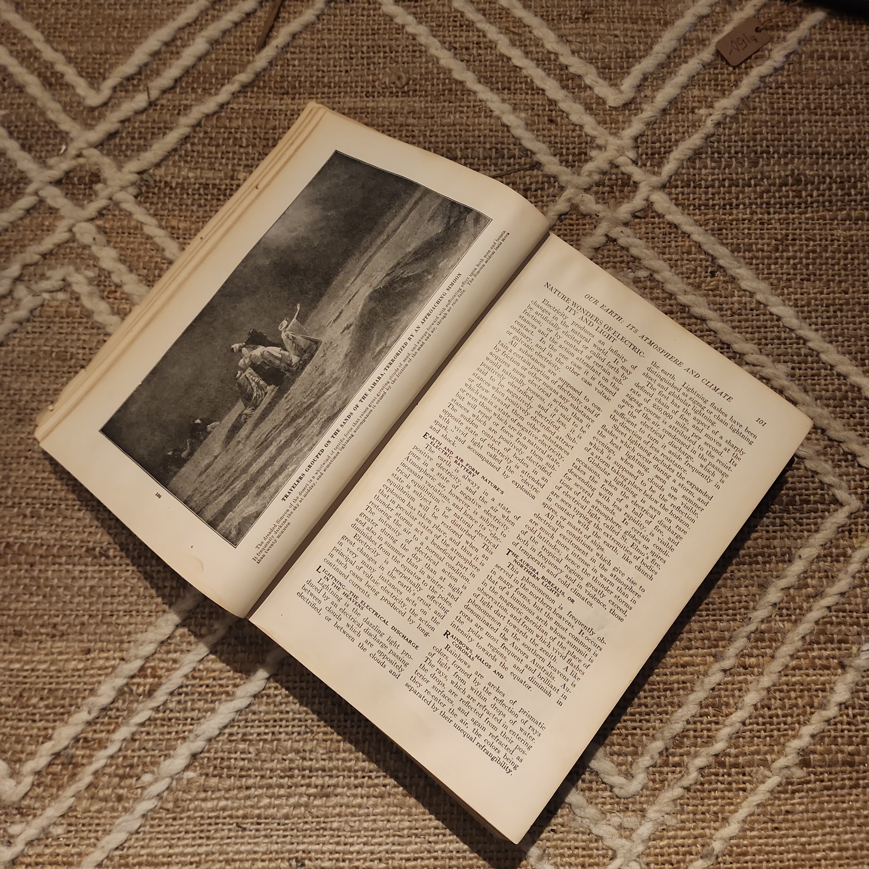 Vintage hardcover book open to aged illustrated spread | The Olde 1840