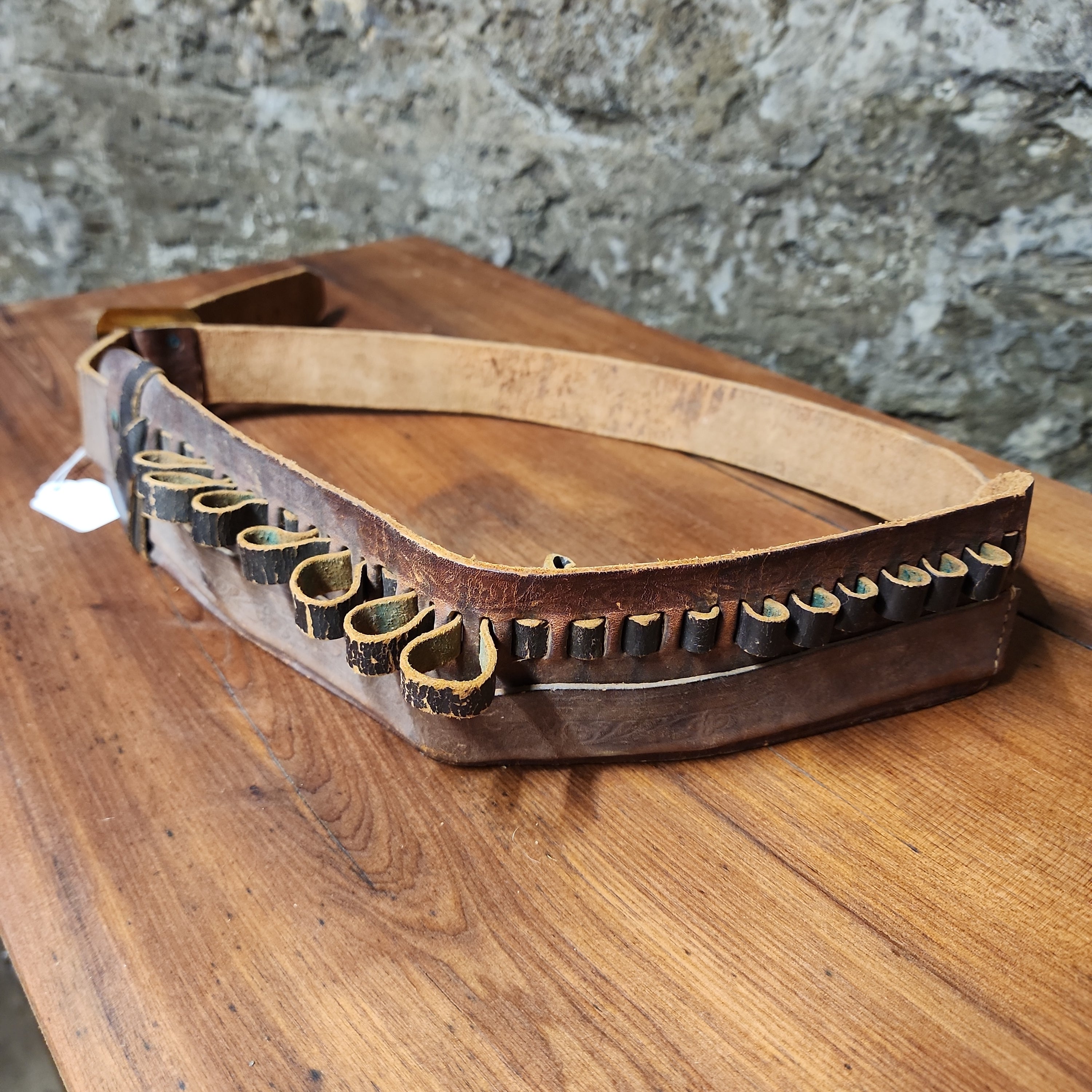 Antique Leather Ammunition Belt by The Olde 1840