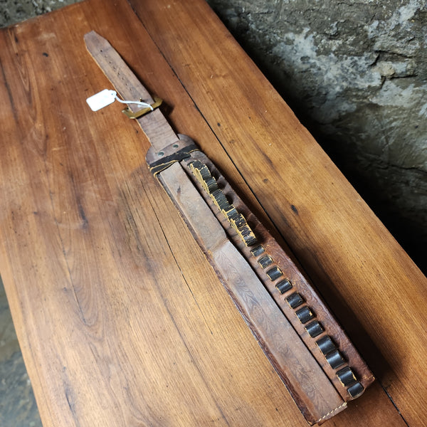 Antique Leather Ammunition Belt