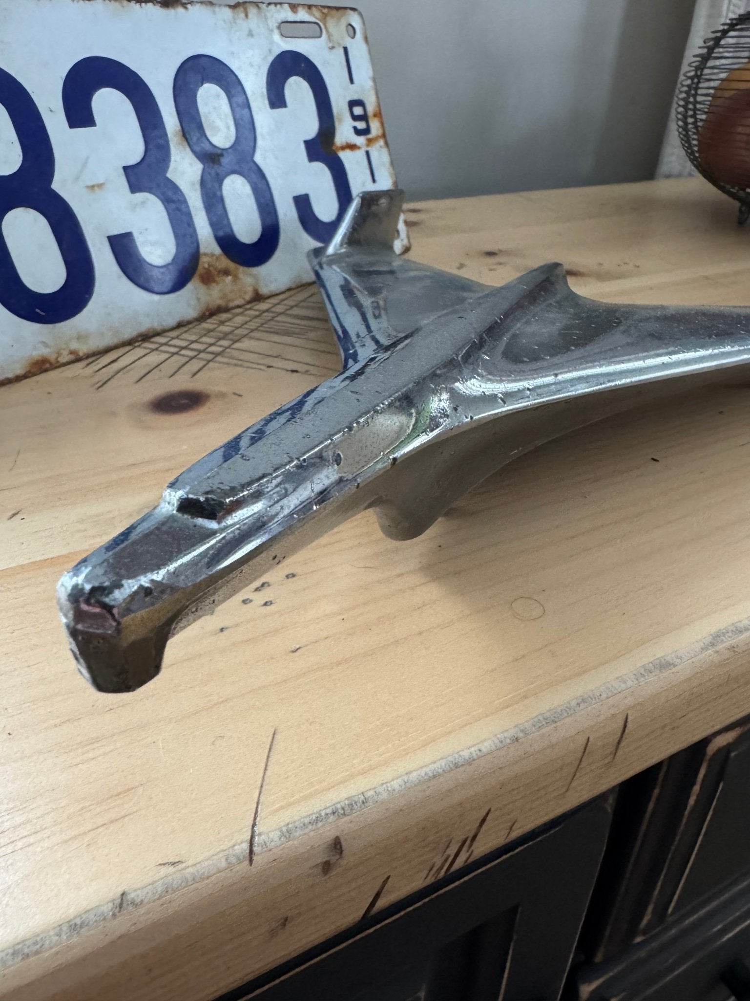 1956 Chevrolet Bel Air Jet Bird Hood Ornament OEM Chevy original 3731752C - 2 Rare – Decor by The Olde 1840