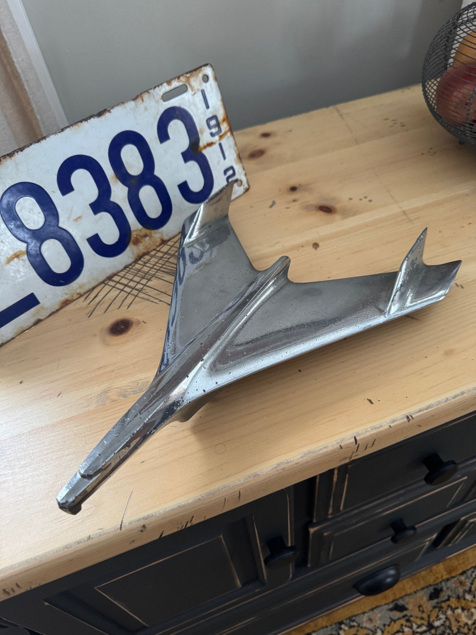 1956 Chevrolet Bel Air Jet Bird Hood Ornament OEM Chevy original 3731752C - 2 Rare – Decor by The Olde 1840