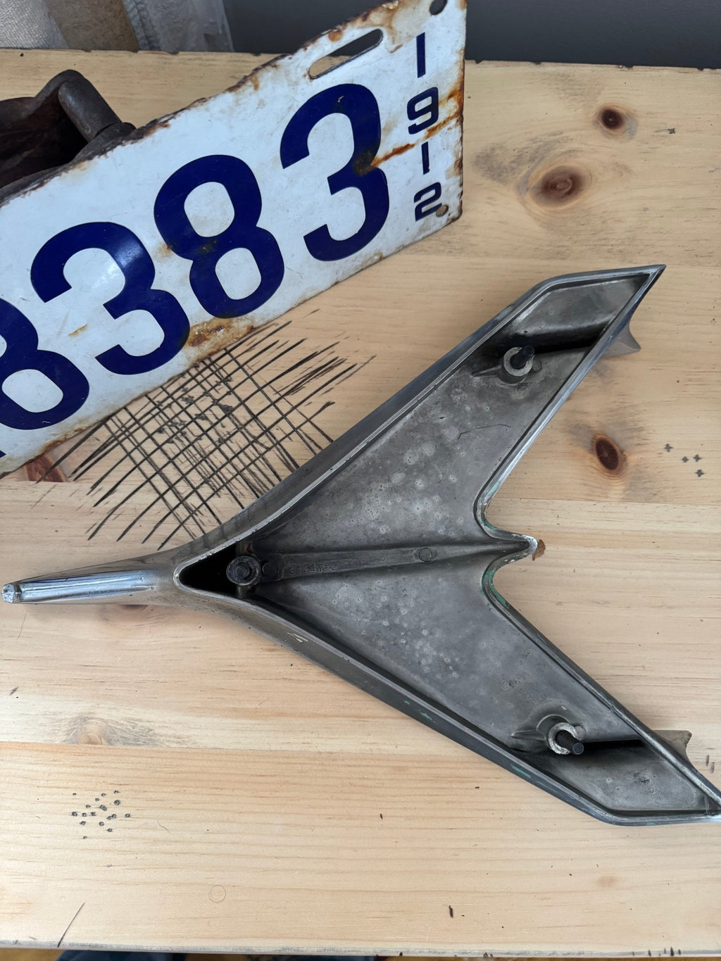 1956 Chevrolet Bel Air Jet Bird Hood Ornament OEM Chevy original 3731752C - 2 Rare – Decor by The Olde 1840