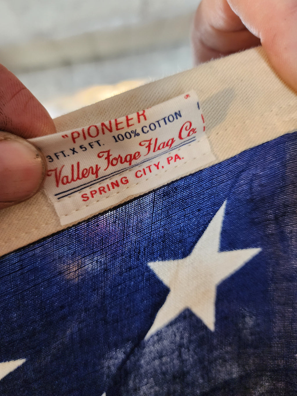 Vintage Cotton American Flag 3' x 5' – Decor by The Olde 1840