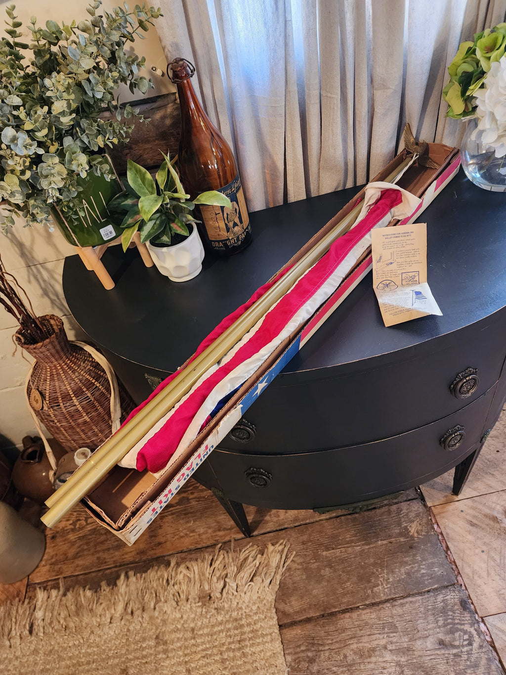 Vintage Cotton American Flag 3' x 5' – Decor by The Olde 1840