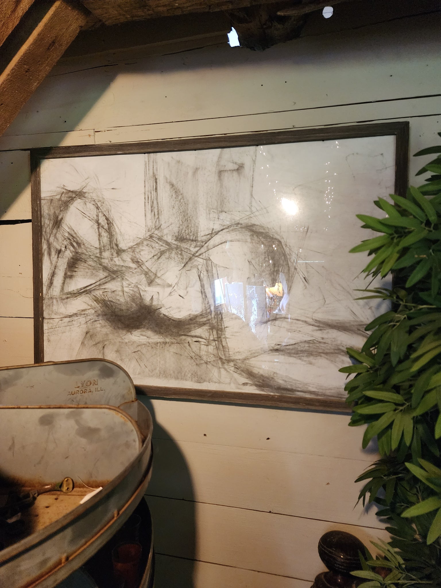 Framed Artist Chaulk Sketch