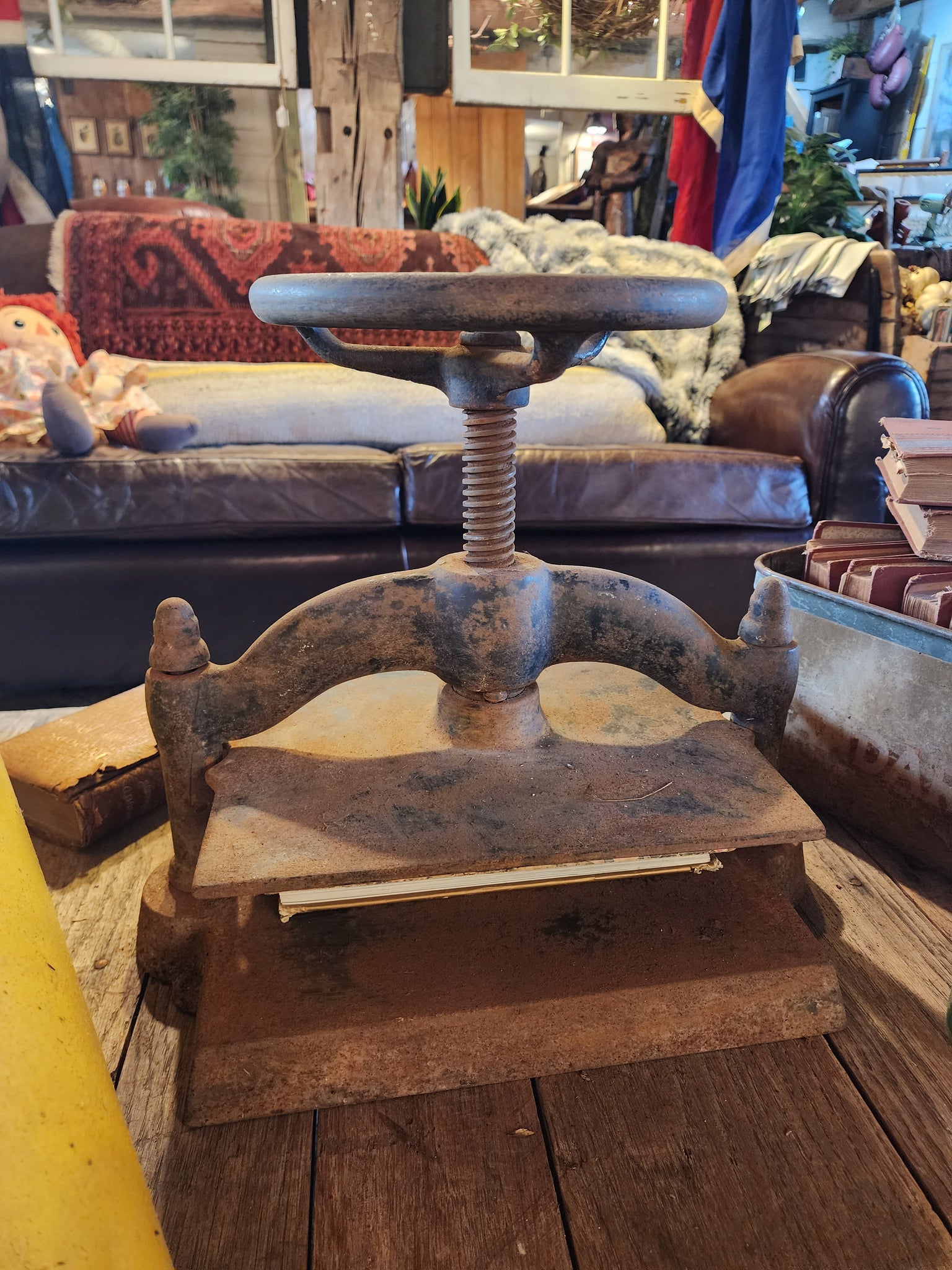 Antique Cast Iron Book Press