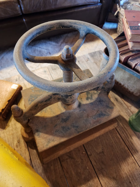 Antique Cast Iron Book Press