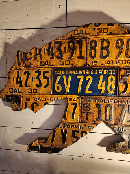 Vintage License Plate Bear