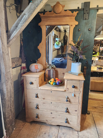Antique Pine Dresser Vanity