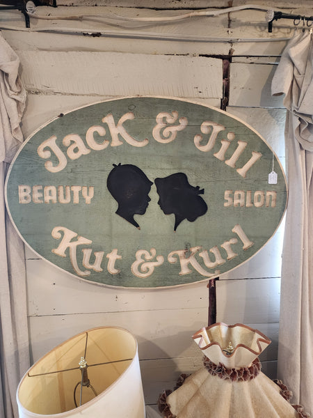 Vintage Wood Beauty Salon Sign