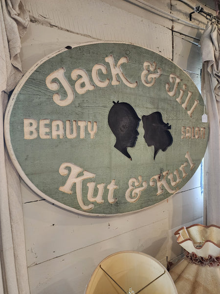 Vintage Wood Beauty Salon Sign