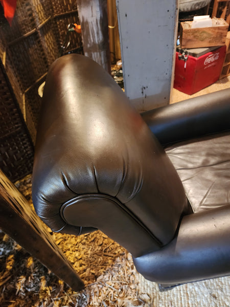Mitchell-Gold Leather Club Chair - Espresso