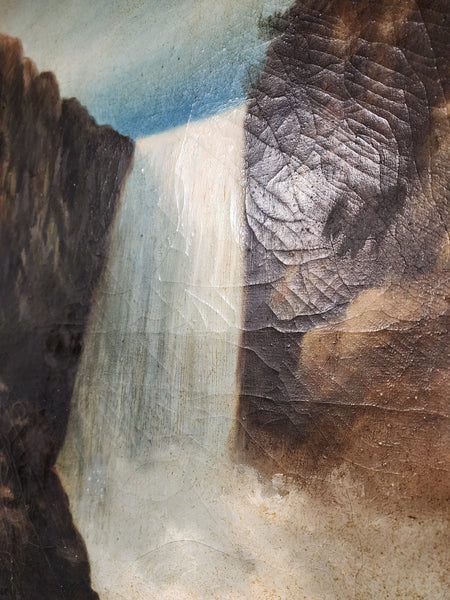 Large 19th Century Oil on Canvas Painting