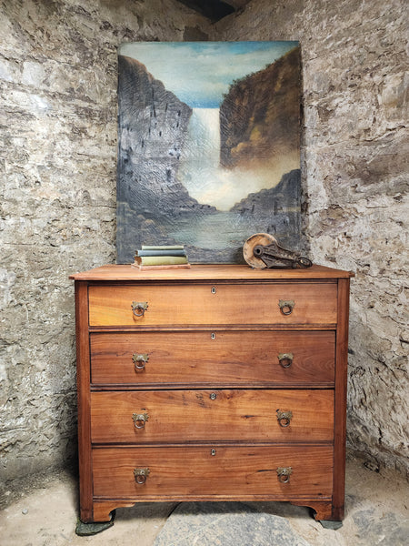 Large 19th Century Oil on Canvas Painting