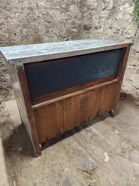 Zinc Top Buffet Sideboard, Bar Cabinet, Storage Cabinet