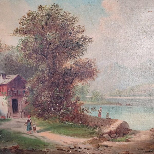 19th Century Oil on Canvas Painting