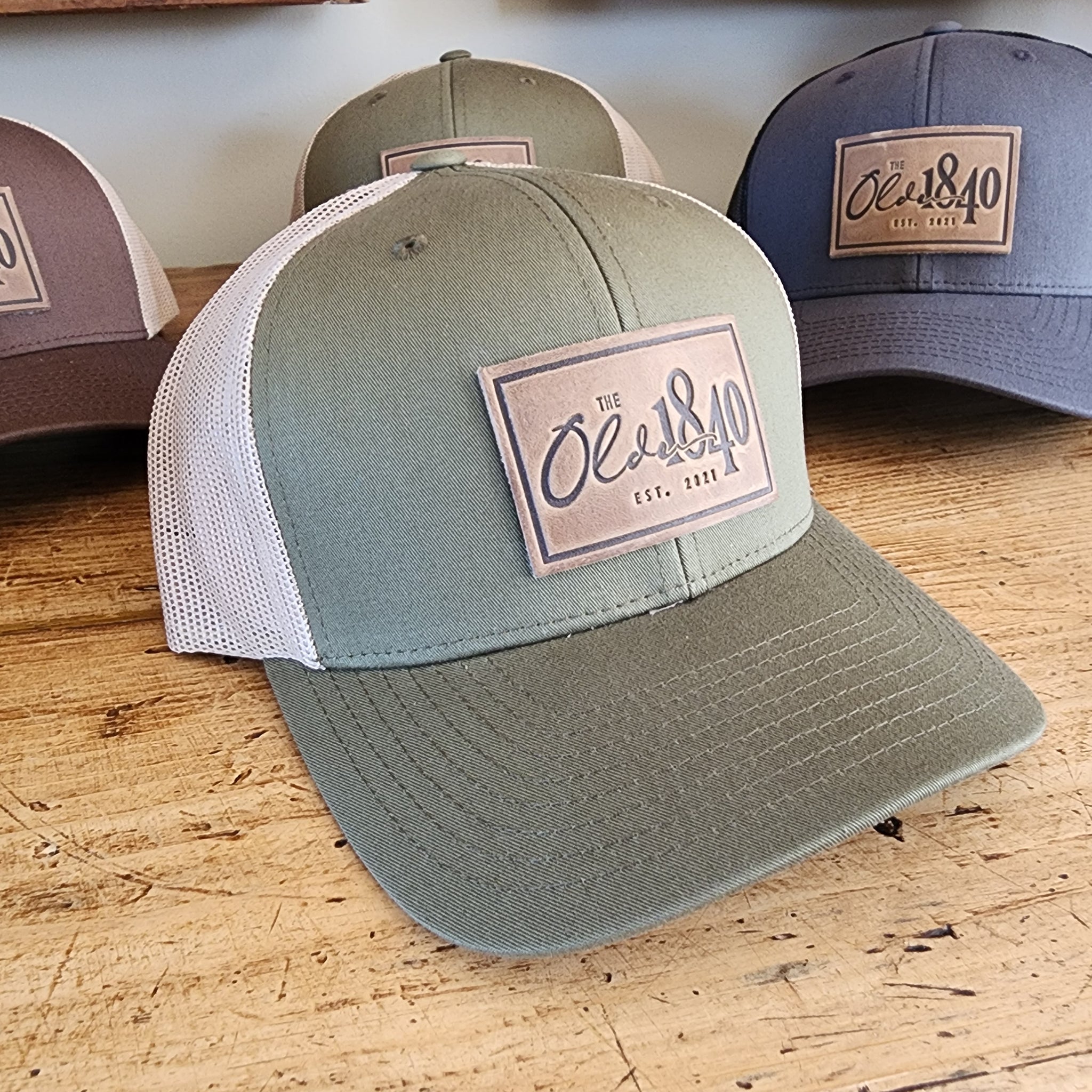 The Olde 1840 Leather-Patch Trucker Hat