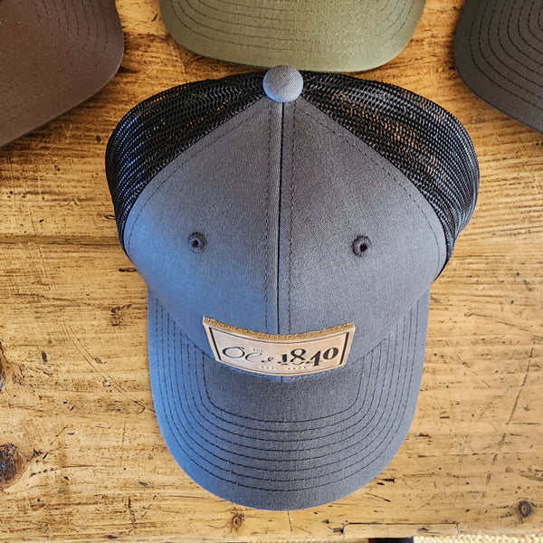 The Olde 1840 Leather-Patch Trucker Hat