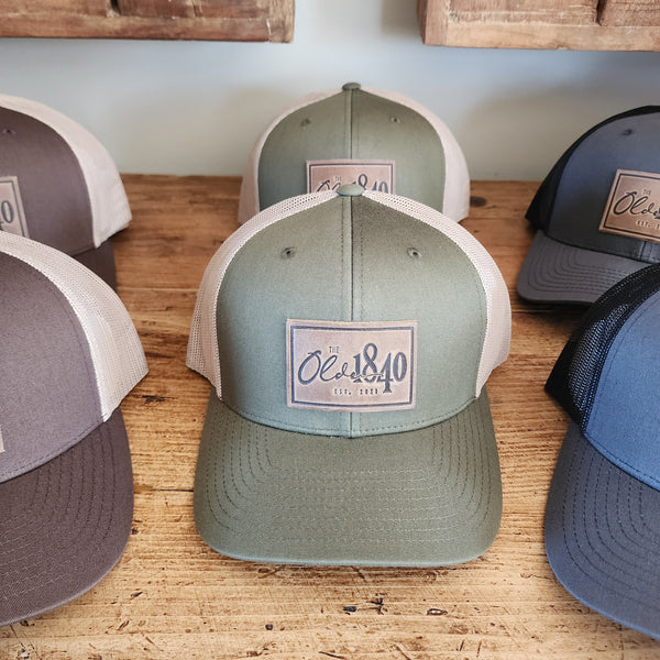 The Olde 1840 Leather-Patch Trucker Hat