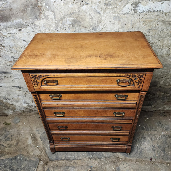 19th-Century Wellington Chest of Drawers