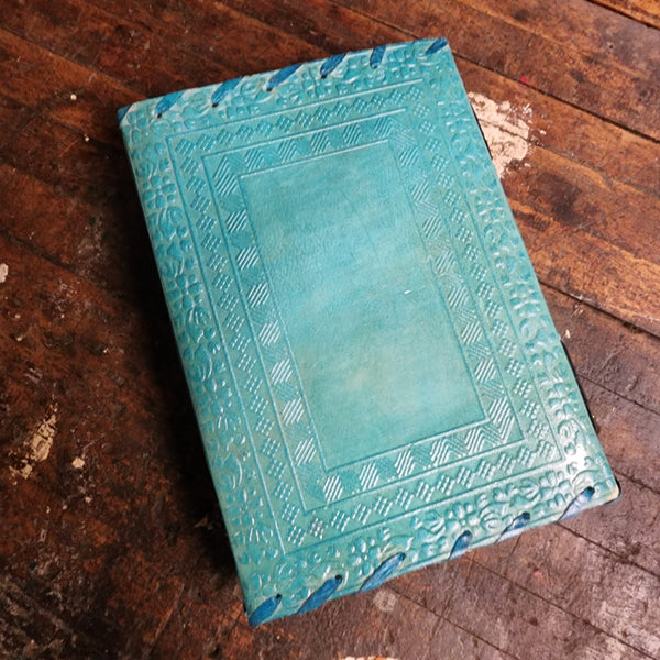 Classic Leather Journal with Lock & Keys - Teal