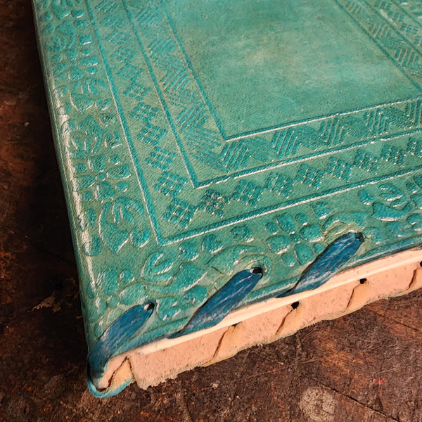 Classic Leather Journal with Lock & Keys - Teal