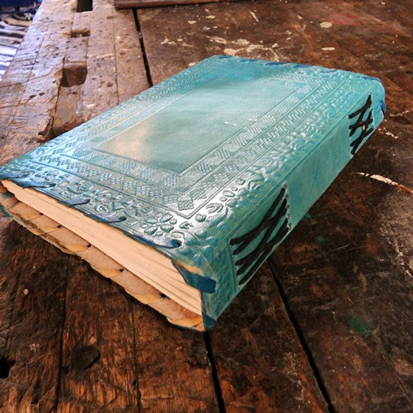 Classic Leather Journal with Lock & Keys - Teal