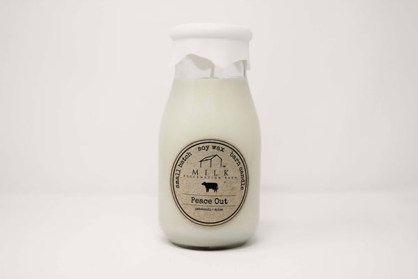 Milk Bottle Soy Candle | Peace Out