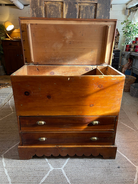Antique Pine Blanket Chest