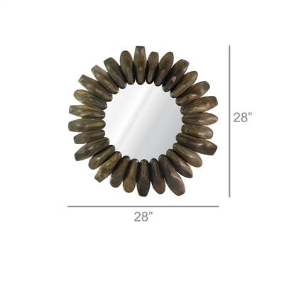 Round cobbler mirror – reclaimed wood shoe mold frame | The Olde 1840