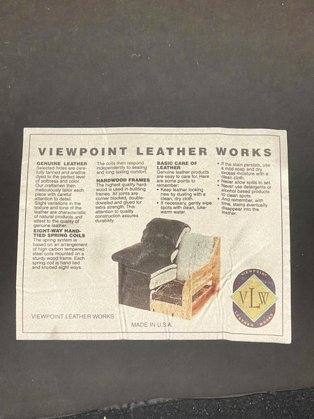 Viewpoint Leatherworks Espresso Leather Club Chair & Ottoman – Handcrafted in the USA