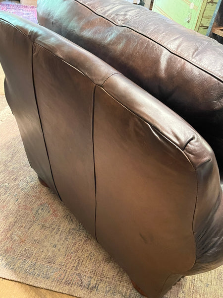 Viewpoint Leatherworks Espresso Leather Club Chair & Ottoman – Handcrafted in the USA