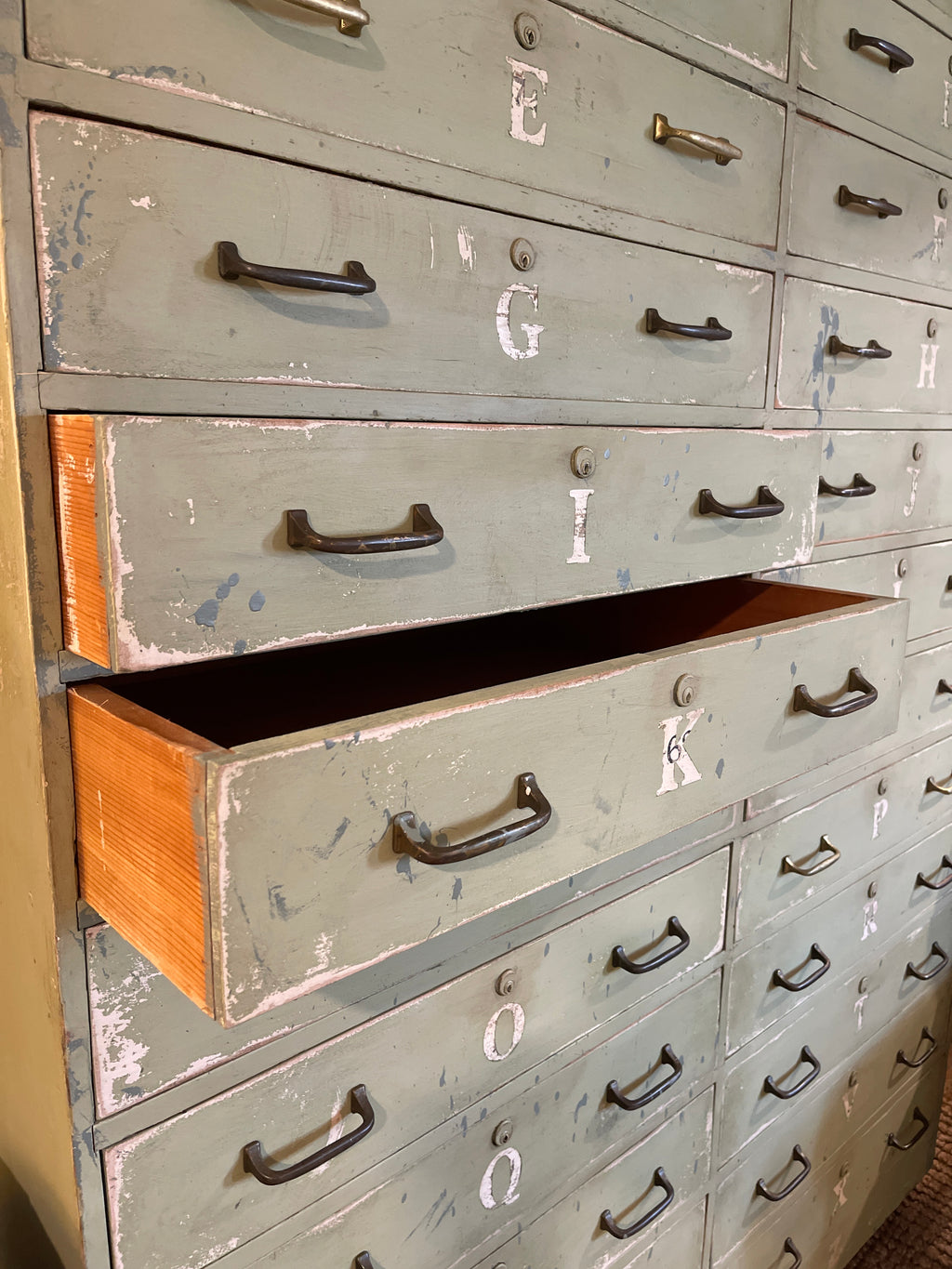 Vintage Industrial Apothecary Cabinet - Vintage 24 Drawer Chest